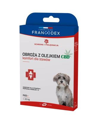 Francodex Obroża z olejkiem konopnym 60cm - łagodzi ból stawów i poprawia mobilność psa