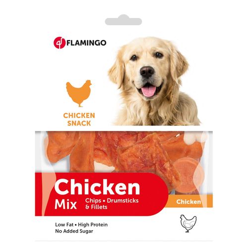 Flamingo Chicken Mix 170g przysmaki dla psa, miks kształtów, z kurczakiem