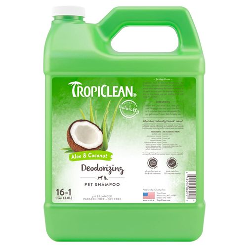 Tropiclean Aloe & Coconut Deodorizing Shampoo - odświeżający szampon dla psa i kota