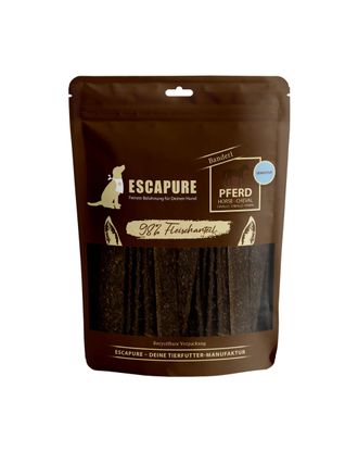 Escapure Premium Pferd Banderl 150g - mięsne przysmaki dla psa, paski z koniny dla wrażliwych czworonogów 