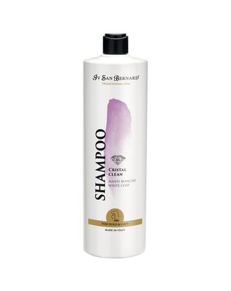 Iv San Bernard Cristal Clean Shampoo - szampon do sierści białej i jasnej psów, kotów - 1L
