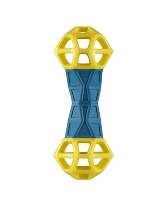 Nuzzle Puzzle Dumbbell (18cm) - zabawka na przysmaki, hantel dla psa, odbijająca się, pływająca, z piszczałką