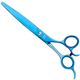 Geib Kiss Silver Blue Straight Scissors - wysokiej jakości nożyczki proste z mikroszlifem i niebieskim wykończeniem