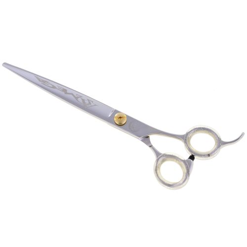 P&W Alfa Omega Scissors - profesjonalne nożyczki groomerskie z krótkim uchwytem, proste