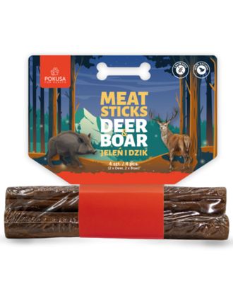 Pokusa Meat Sticks Deer & Boar 4szt. - mięsne gryzaki dla psa, jeleń i dzik