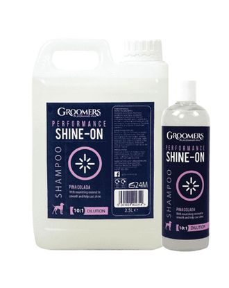 Groomers Performance Shine On - szampon dla psów, nawilżająco-nabłyszczający, z ekstraktem z kokosa, koncentrat 1:10
