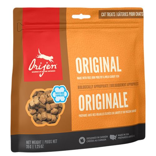 Orijen Original Cat Treats 35g - bezzbożowe przysmaki dla kota, z drobiem i rybami