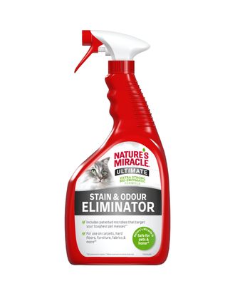 Nature's Miracle Ultimate Stain & Odour Eliminator Cat 946ml - środek na uporczywe plamy od moczu, krwi, wymiocin kota, silna formuła bioenzymatyczna 