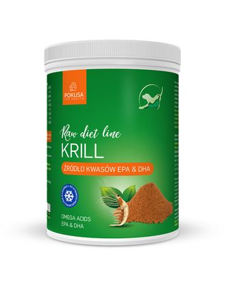 Pokusa RawDietLine Krill - liofilizowana mączka z kryla dla psa i kota, źródło kwasów Omega, EPA i DHA - 700g