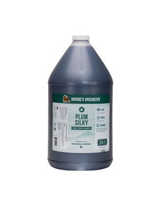 Nature's Specialties Plum Silky Shampoo - odżywczy szampon z  jedwabiem dla psa i kota, koncentrat 1:24 - 3,8L