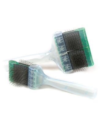 ActiVet Diamond Soft Green Brush - miękka, dwustronna i elastyczna szczotka dla ras z małą ilością podszerstka lub do włosa długiego/jedwabistego, igły zagięte + proste