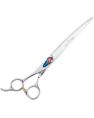 Kenchii Five Star Offset Left Curved Scissors - nożyczki groomerskie dla leworęcznych, gięte, offsetowe