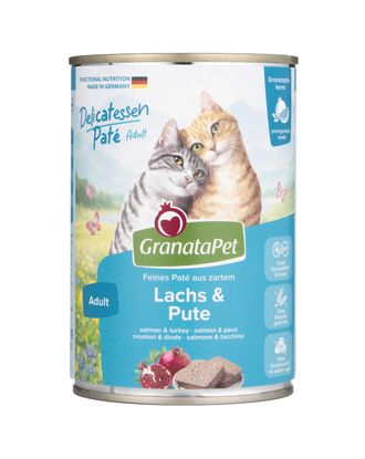 GranataPet DeliCatessen Salmon & Turkey - bezzbożowa mokra karma dla kota, łosoś i indyk