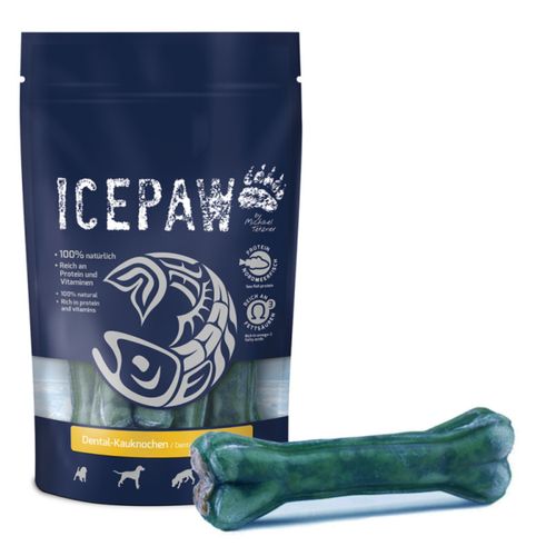 Icepaw Dental Chewing Bones 4szt. - dentystyczna kość dla psa, ze skóry bydlęcej i penisa wołowego