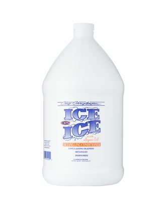 Chris Christensen Ice on Ice Detangling Conditioner - profesjonalna odżywka do sierści z olejkiem arganowym, rozkołtunia, wygładza, nabłyszcza - 3,8L