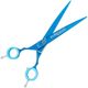 P&W Blue Star Titanium Curved Left Scissors - nożyczki do strzyżenia zwierząt dla osób leworęcznych, gięte