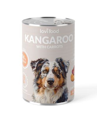 Lovi Food Kangaroo with Carrots 400g - mokra karma dla psa, z kangurem i marchewką - 400g