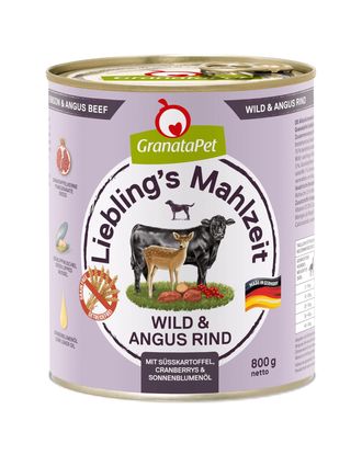GranataPet Venison & Angus Beef - bezzbożowa mokra karma dla psa, dziczyzna i wołowina