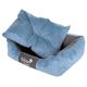 Blovi Bed Gordon Blue - eleganckie legowisko dla psa, z wysokiej jakości, przyjemnej tkaniny w przetłoczenia