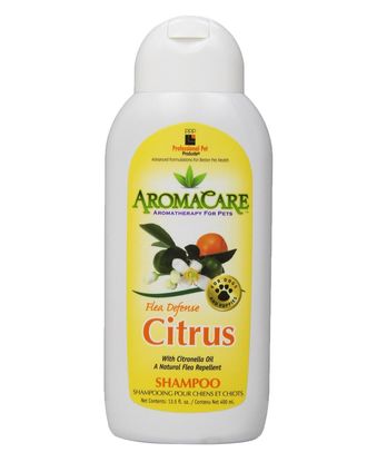 PPP AromaCare Flea Defense Citrus Shampoo - skuteczny szampon przeciwpchelny dla psa, z olejkiem z citronelli, koncentrat 1:12 - 400ml