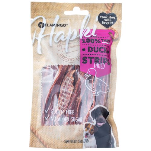 Flamingo Snack Duck Jerky 85g - przysmaki dla psa, paski suszonej kaczki