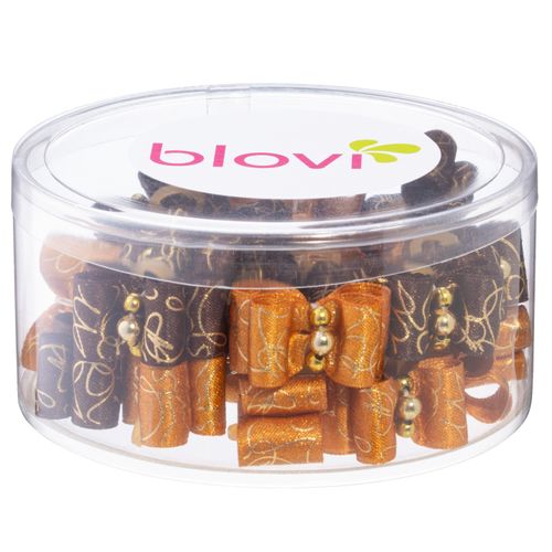 Blovi Bows Gold 25szt. - eleganckie kokardki dla psa w odcieniach brązu i złota, na gumce