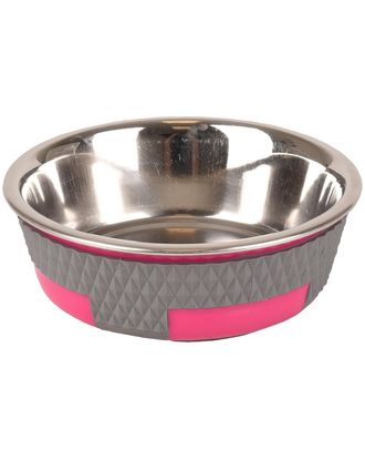 Flamingo Feeding&Drinking Bowl - stalowa miska dla psa i kota z antypoślizgową podstawą