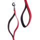 Flamingo Leash Kayga Red - nylonowa smycz dla psa, z elastyczną saszetką i 2 uchwytami, czerwona, 153cm/25mm
