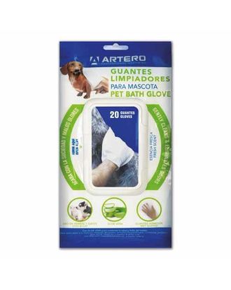 Artero Pet Bath Gloves 20szt. - rękawice, chusteczki do czyszczenia sierści zwierząt