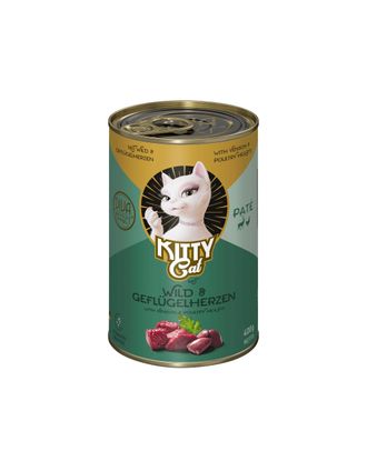Kitty Cat Venison & Poultry Hearts Pate - bezzbożowa mokra karma, pasztet dla kota, z dziczyzną i sercami drobiowymi