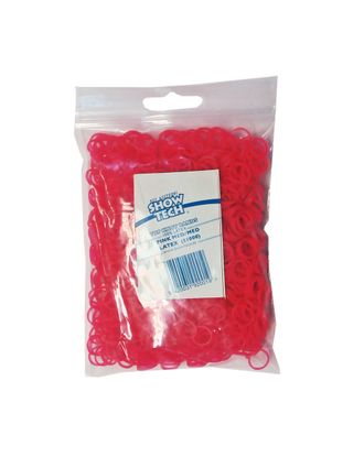 Gumki lateksowe Show Tech różowe 1000szt., średnica 0,8cm