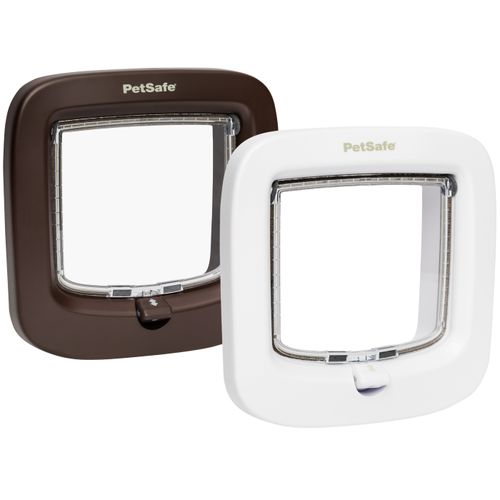 PetSafe Manual-Locking Cat Flap White - drzwiczki dla kota, wbudowany tunel
