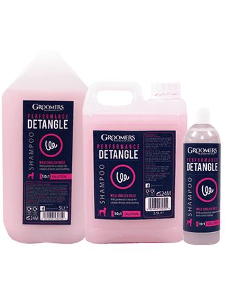 Groomers Performance Detangle Shampoo - szampon ułatwiający rozczesywanie sierści, z wyciągiem z dzikiej róży, koncentrat 1:10