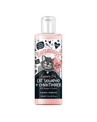 Bugalugs Luxury 2in1 Papaya & Coconut Cat Shampoo 500ml - szampon z odżywką dla kota, oczyszcza i pielęgnuje