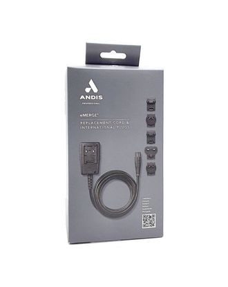 Andis Replacement Power Cord - przewód zasilający do maszynki Andis eMERGE + zestaw adapterów sieciowych