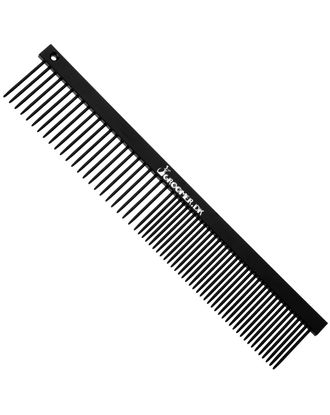 Groomer.dk Antistatic Teflon Comb 15,5cm - metalowy grzebień dla psa i kota, pokryty teflonem, mieszany rozstaw zębów 50/50