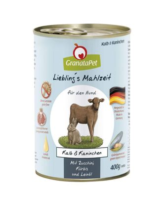 GranataPet Veal &amp; Coney - bezzbożowa mokra karma dla psa, cielęcina i królik - 400g