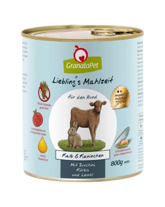 GranataPet Veal &amp; Coney - bezzbożowa mokra karma dla psa, cielęcina i królik - 800g