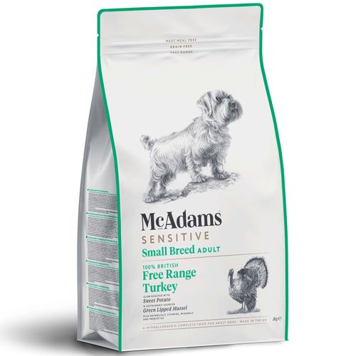 McAdams Sensitive Small Breed Free Range Turkey - wypiekana karma z indykiem dla psów małych ras