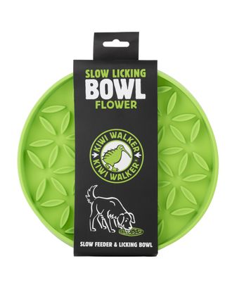 Kiwi Walker Slow Licking Bowl Flower - mata do lizania dla psa, okrągła z wypustkami w kształcie kwiatków