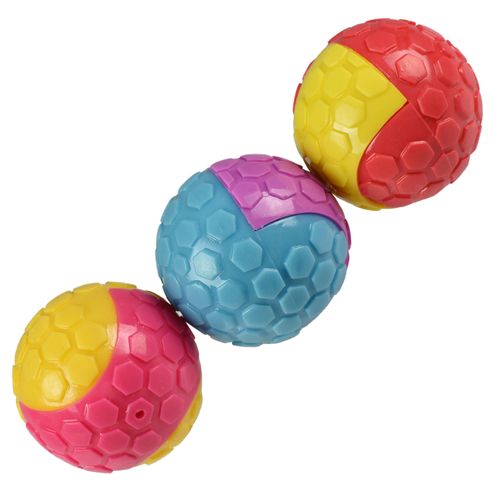 Blovi Pet Balls 5,5cm -  zestaw trzech piłek z wypustkami oraz piszczałką
