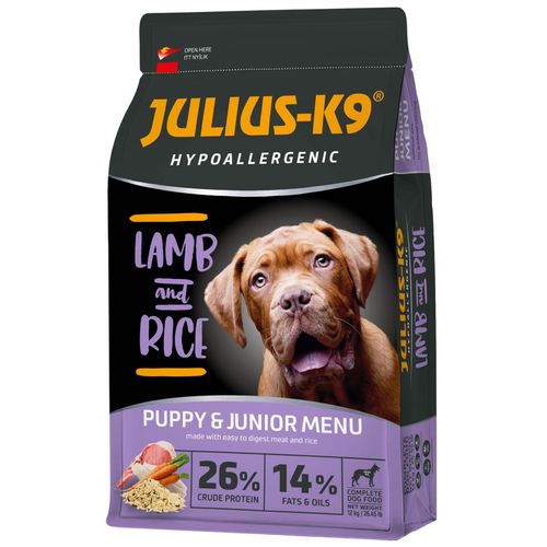 Julius-K9 Hypoallergenic Lamb & Rice Puppy & Junior - hipoalergiczna karma dla szczeniaka, jagnięcina z ryżem