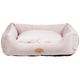 Blovi Bed Velur Love Pink L - eleganckie welurowe legowisko dla psa i kota, prostokątne brudny róż
