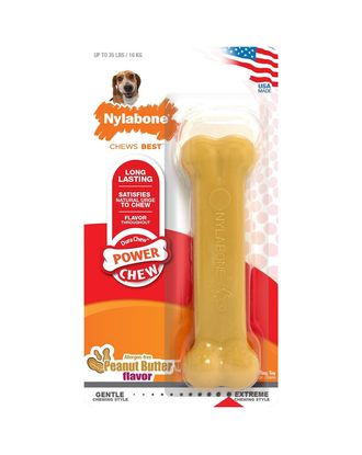 Nylabone Extreme Dura Chew Peanut Butter Bone - wytrzymały gryzak dla psa, o smaku masła orzechowego