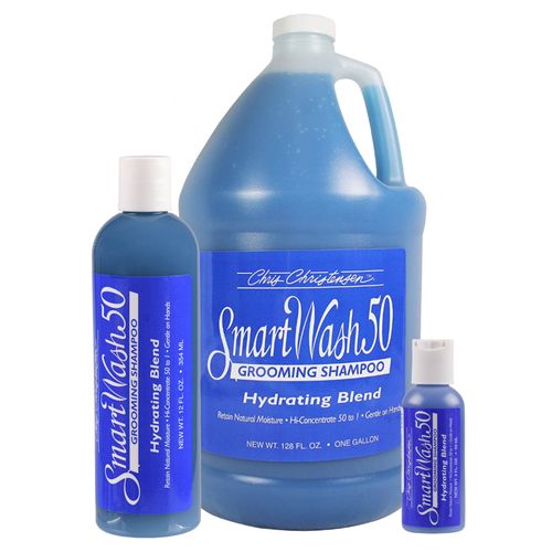 Chris Christensen Smart Wash 50 Hydrating Blend Shampoo - szampon oczyszczająco-nawilżający dla psa i kota, z masłem murumuru, koncentrat 1:50