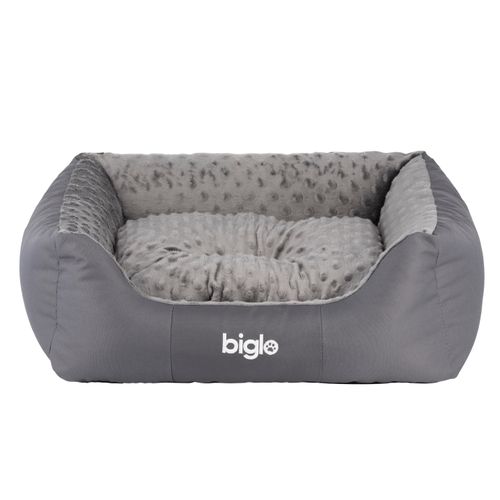 Biglo Bed Milano Minky Gray - wygodne legowisko, posłanie dla psa, szare