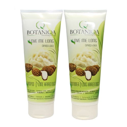 Zestaw kosmetyków Botaniqa: szampon + odżywka Love me Long dla ras długowłosych, 2x 250ml