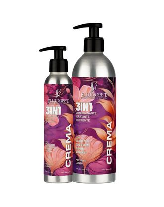 FluidoPet Balsam 3w1 - maseczka bez spłukiwania dla psów długowłosych, ułatwia rozczesywanie, wygładza, zapobiega elektryzowaniu