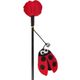 Flamingo Cat Dangler Happy Bug - wędka dla kota z biedronką, pomponem i dzwoneczkiem 
