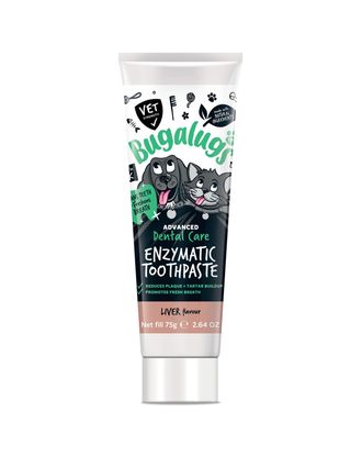 Bugalugs Enzymatic Toothpaste 75g - enzymatyczna pasta do zębów dla psa i kota, o smaku wątróbki
